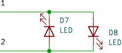 Two LEDs connected back to back